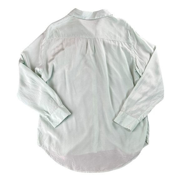 Equipment Femme Women’s Silk Long Sleeve Shirt In Jade Green Size Large - Picture 8 of 10